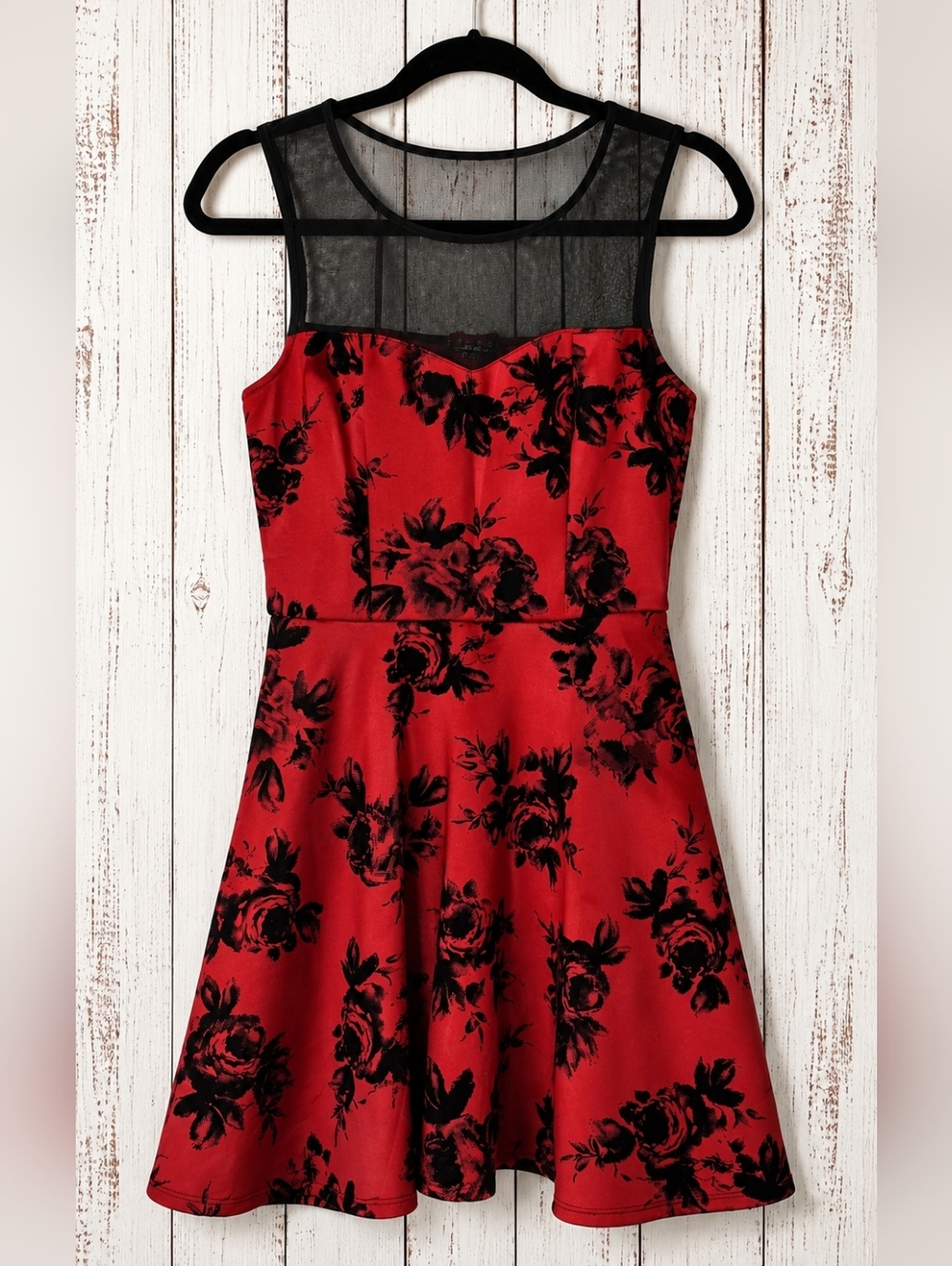 Trixxi Sleeveless Floral Dress Romantic Goth Coquette Dress